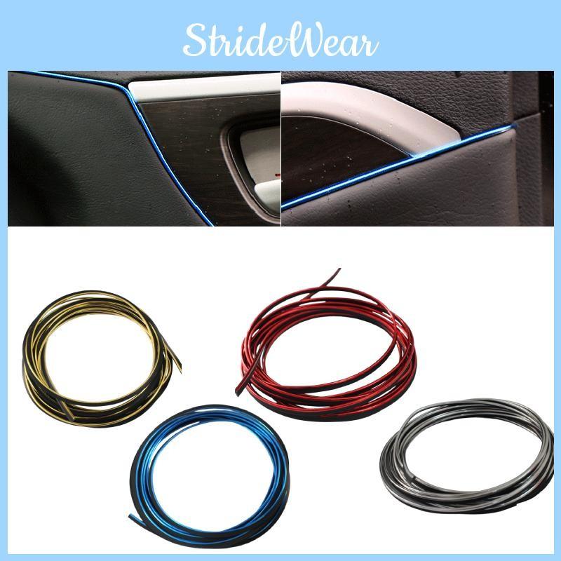 Moulding Styling Car Decorative Filler Strip Interior Exterior Set Red 5 Meters