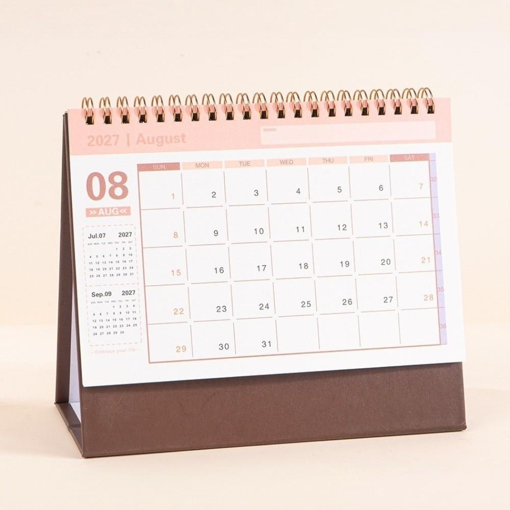 Yearly Agenda 3 Sizes Planning Desk Calendar Standing Flip Calendar Holiday Small Gift