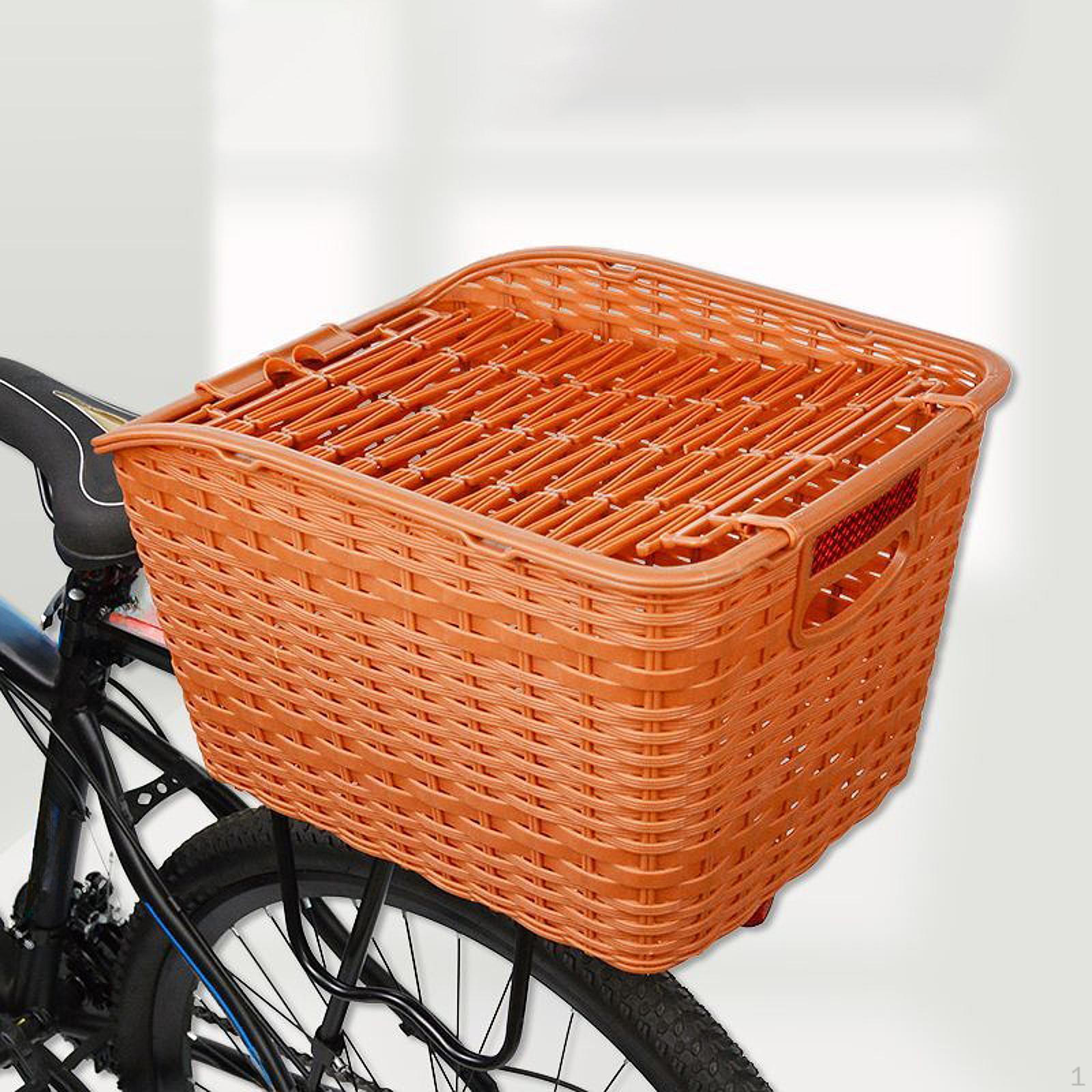 

Задній кошик для велосипеда Велосипедний багажник для вантажу Аксесуари великої місткості з ручкою для зберігання коричневий