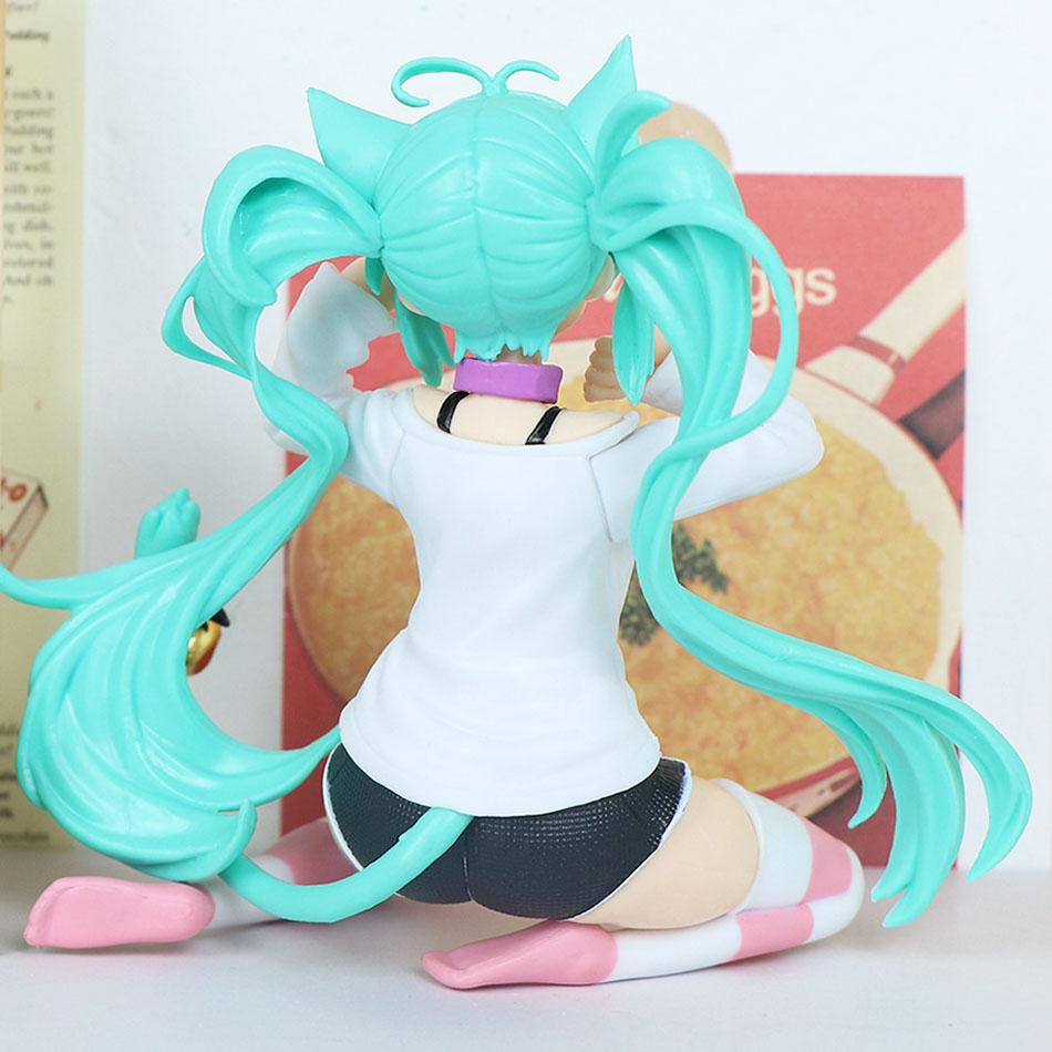 12cm Desktop Cute Hatsune Miku Kwaii Style Anime Figure Toys PVC Model Collector Doll Birthday Gift