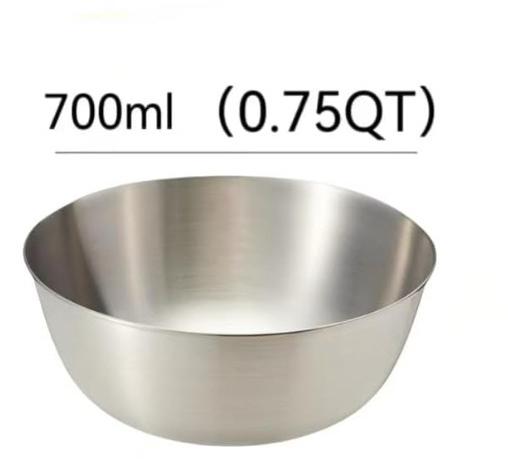 

1 Pack Stainless Steel Mixing Bowl Microwave and Dishwasher Safe Ideal for Baking Prepping Cooking and Serving Food