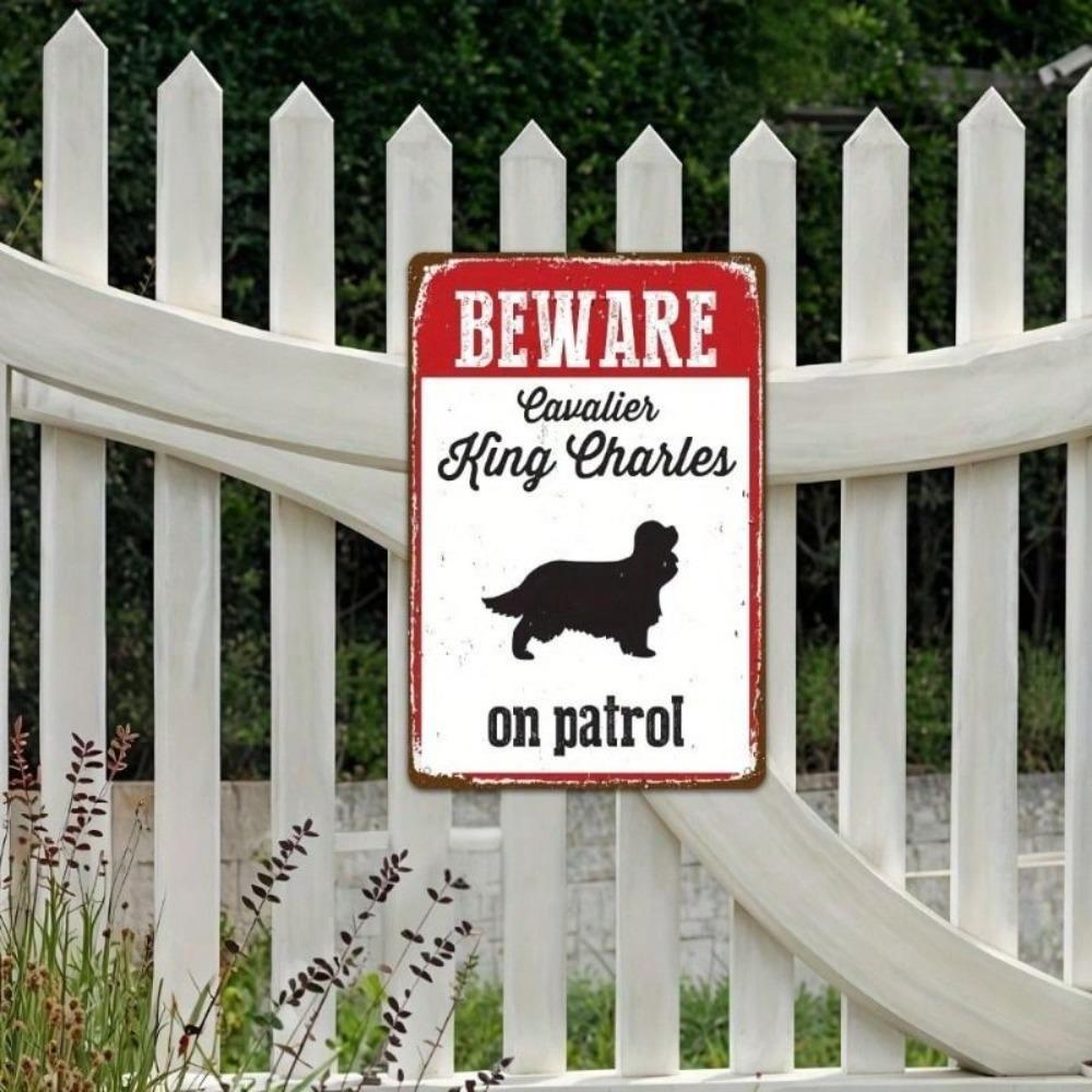 Vintage Cavalier King Charles Spaniel Metal Wall Art Retro Tin Sign Pet Lover Home Decor