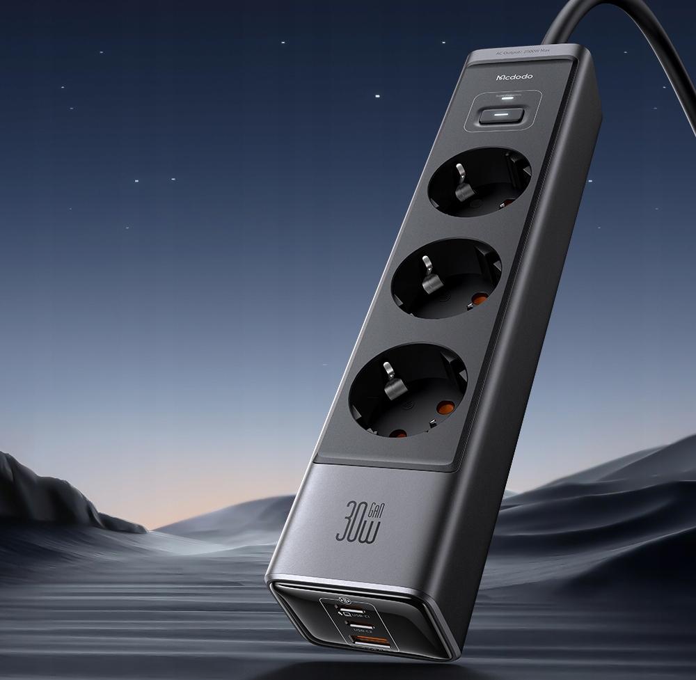 Mcdodo Prelungitor Încărcător Tip Gan C 6x USB-C USB AC 1.5M
