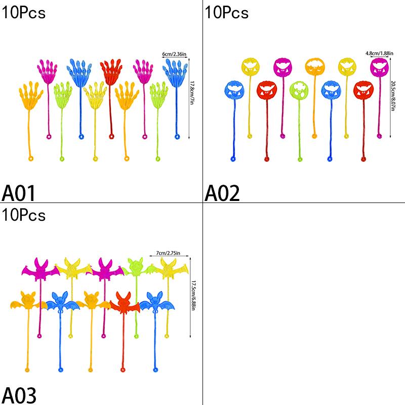 10pcs Funny Sticky Hands Toy Elastic Sticky Squishy Slap Palm Toys for Kids Birthday Favors Supplies Treats Guest Party Gifts