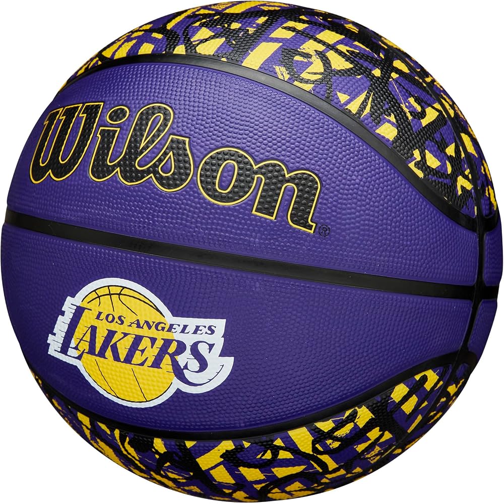 Wilson NBA Team Graffiti Los Angeles Lakers Basketball Size 7 Outdoor Diameter 24.5cm