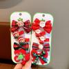 2024 Kids' Christmas Hair Clip Set: Santa, Tree, Reindeer - 5 Piece Holiday Collection
