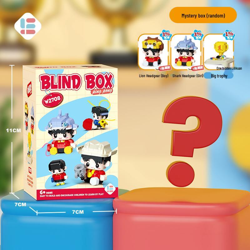 

Ping Pong Themed Minifigure Blind Box: Educational Micro-Particle Building Blocks Toy