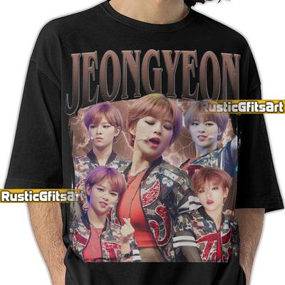 JEONGYEON TWICE SHIRT, Jeongyeon Twice Concert T-Shirt, Yoo Jeong-yeon Bootleg Tour Merch, Twice Once K-Pop Girlband Tribute Tee Fans Gift