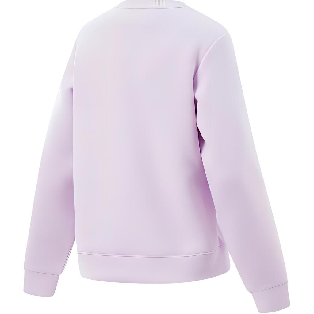 Li Ning Training Series Casual Sports Logo Round Neck Sweatshirt Women Sweatshirt Cloud-Purple AWDV084-8