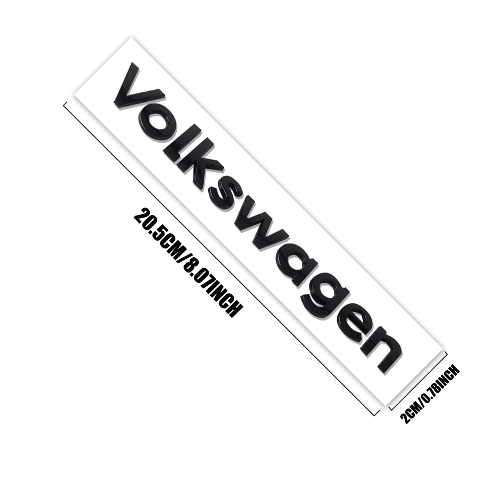 Per VOLKSWAGEN VW 1 PZ 3D ABS Per Volkswagen VW Emblema Lettera Styling Auto Bagagliaio Posteriore Decorazione Carrozzeria Adesivo Modifica Auto