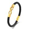 Stainless Steel NO.8 Bracelet Bangles Braided Bracelets Fashion Men Bracelet  Male Female