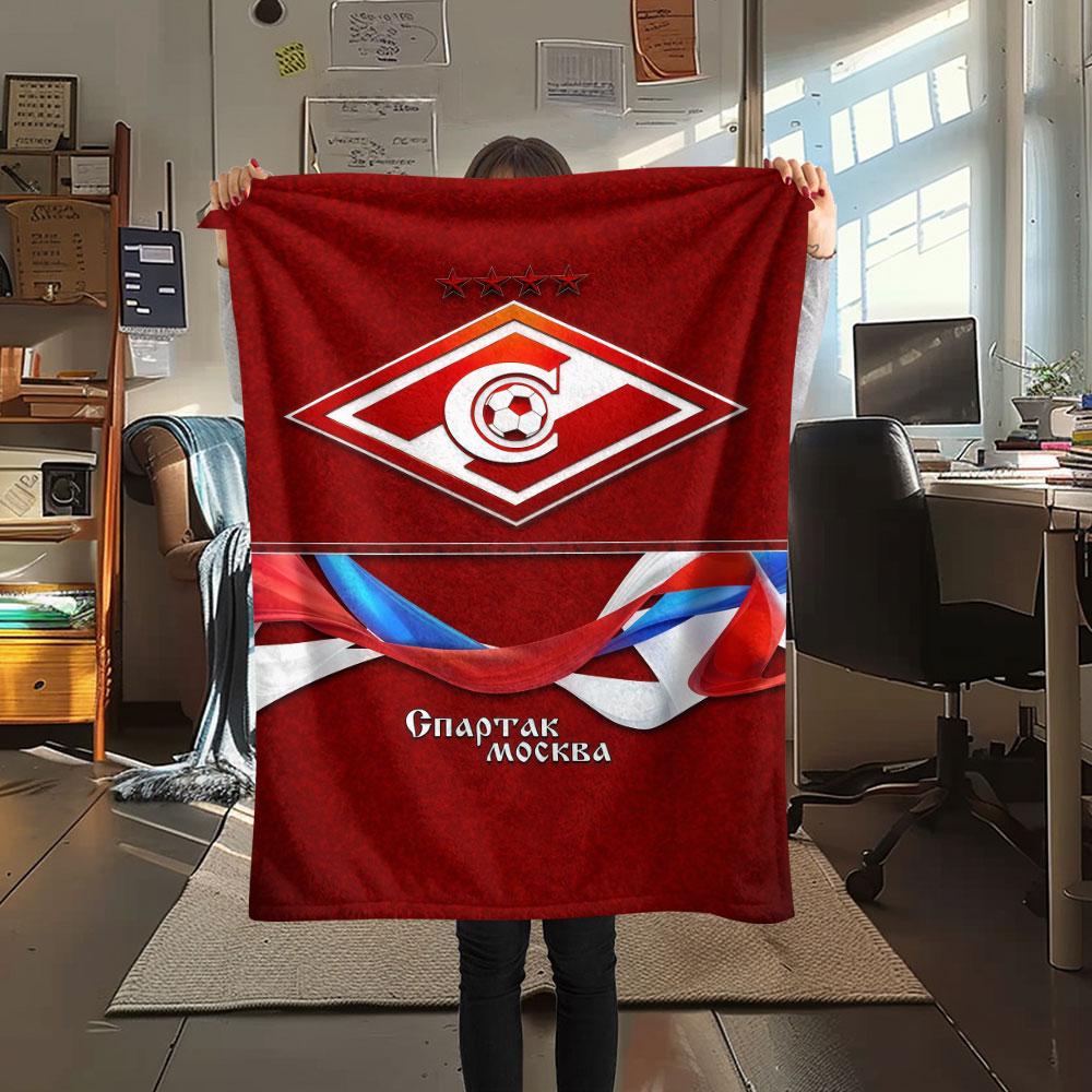 1PC Spartak Moscow Rush Blanket, High Quality Comfortable for All Seasons, Home Decor, Warmth and Comfort
