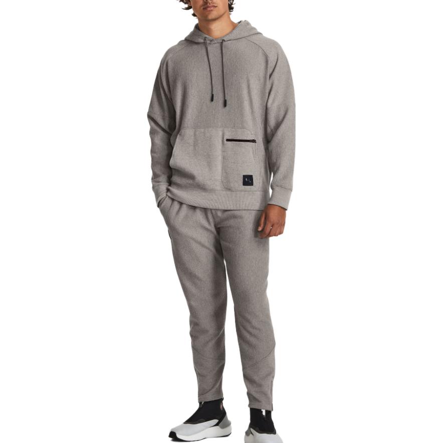Under Armour Ottoman Fleece Sweatshirts Men's Gray Hooded Moderate Other 1373878-294