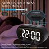 Mirror Alarm Clock Black Led Digital Desk & Table Clocks LED Mirror Multifunction Usb Charging Phone Desktop Clocks