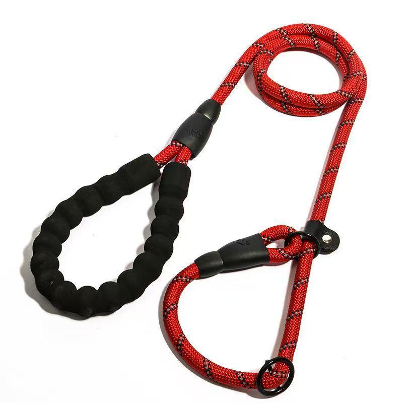 Explosion-Proof Nylon Dog Leash with P-Type Rope and P-Chain for Large Dogs