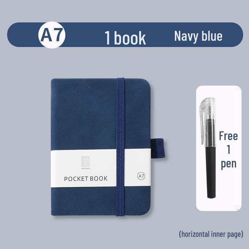 A7 Portable Leather Pocket Notebook with Elastic Band