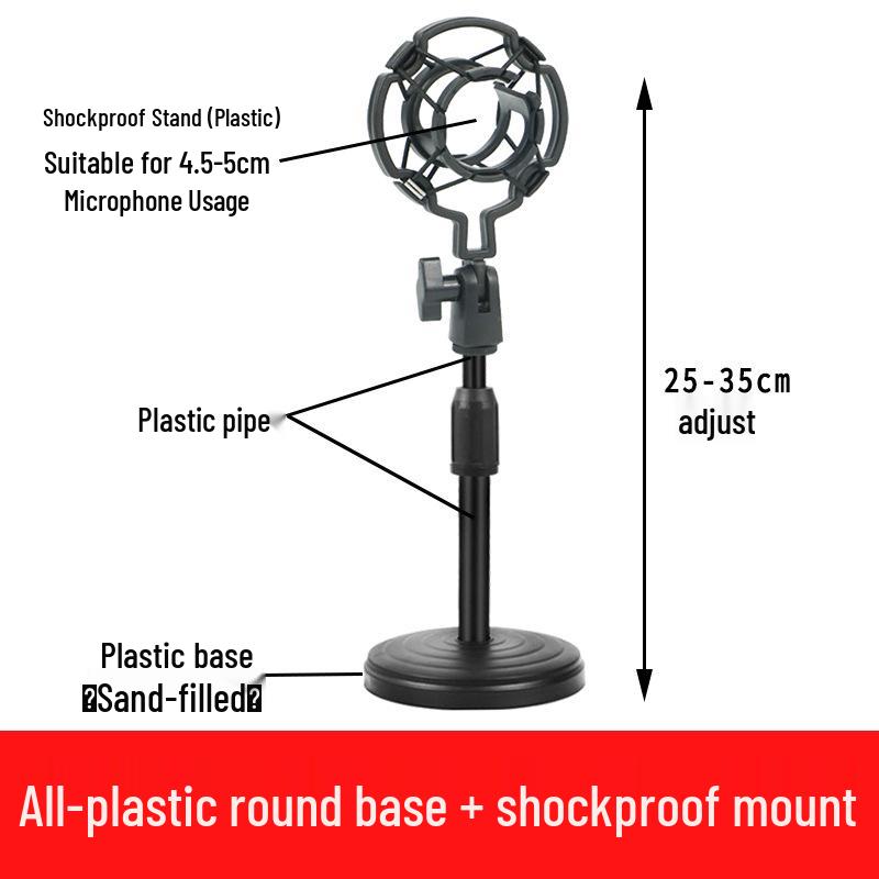 Universal Multi-functional Desktop Microphone Stand for Live Broadcast, Conferences, Speeches, Presentations, and Singing.