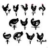 Chicken Silhouette Stakes for Yard Outdoor Garden Statue Decoration, Shadow