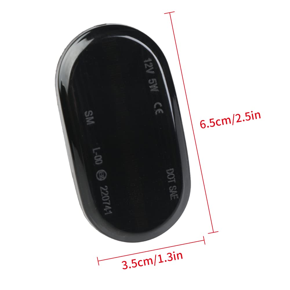 Jimny Sierra JB64W JB74W High Brightness LED Flowing Turn Signal Side Marker Left and Right Set Smoke Lens Replacement Bulb Exterior Parts Sequential