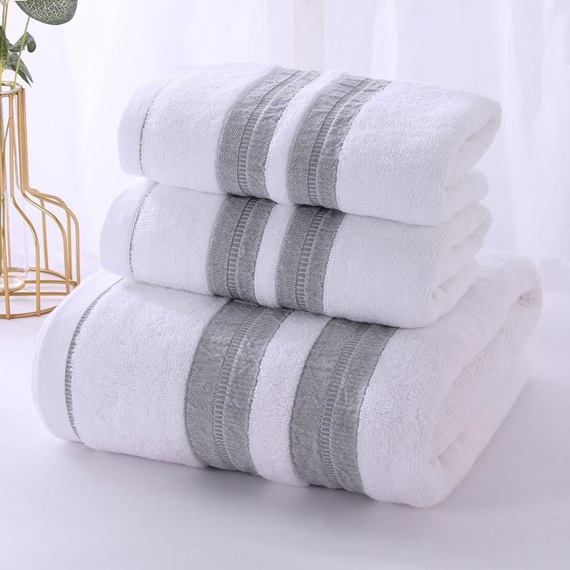 Premium All-Cotton Bath Towel: Thick, Soft, Absorbent, Antibacterial, Embroidered for Household and Hotel Use