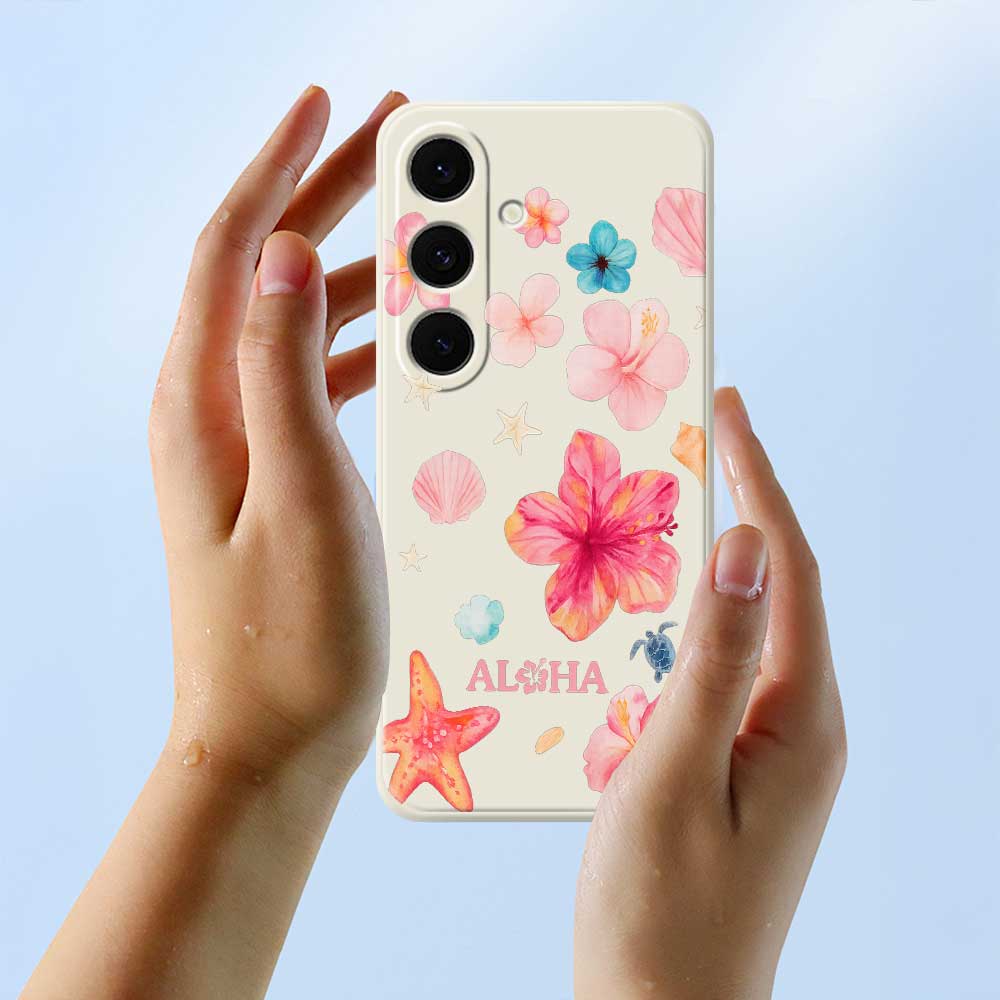 For Samsung Galaxy S25 FE Case Flower Pattern Printing Straight Edge TPU Phone Back Cover