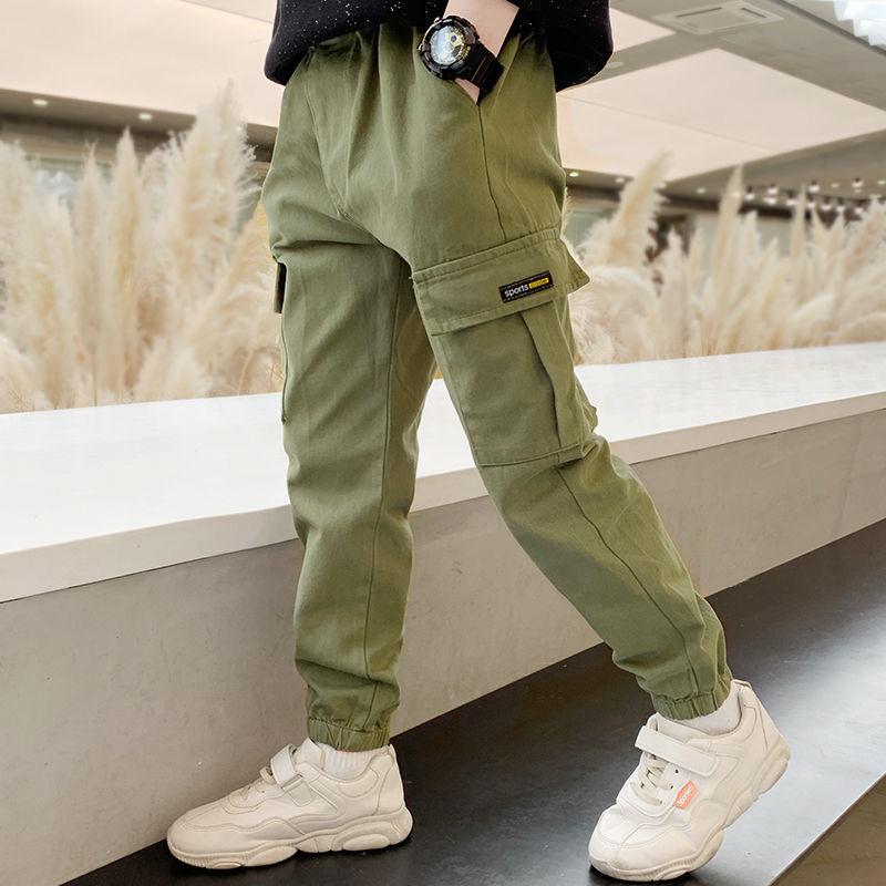Spring Autumn Boys Pants Casual Long Style Trousers for Kids Teenage Children Loose and Casual Sport Outdoor Pants