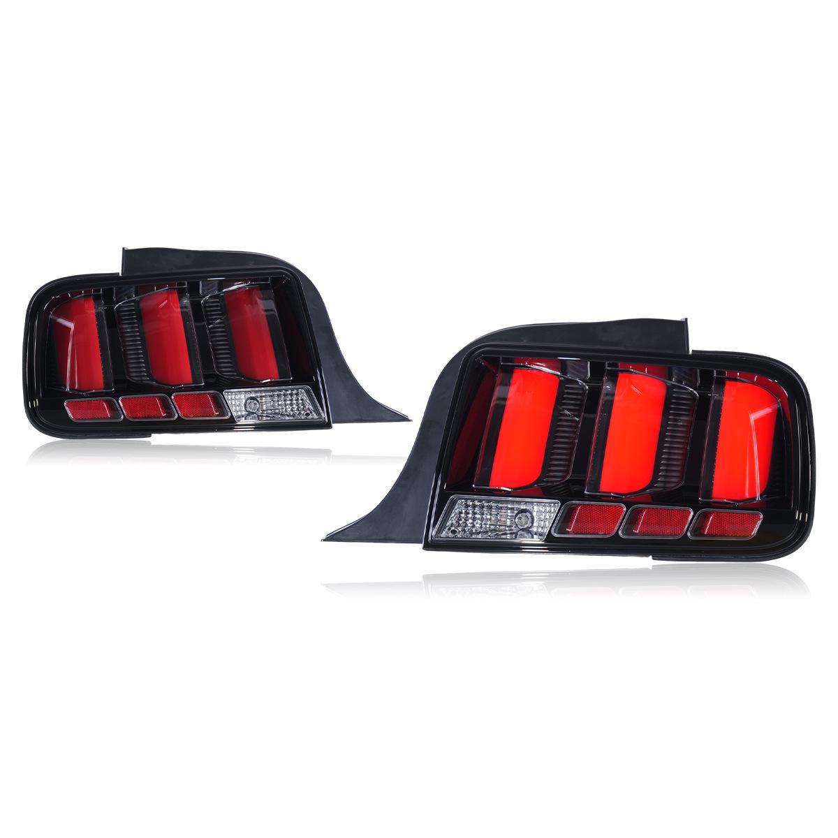 Compatible LED Taillight Assembly for 05-09 Ford Mustang with Daytime Running Lights.