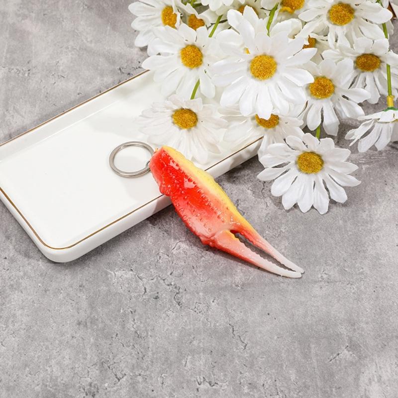 Creative Fried Crab Keyring Amusing Addition To Accessories Ornament Great For Everyday Carry or Gift Giving