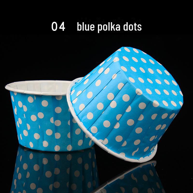 High-Temperature Polka Dot Baking Cups with Coated Rolled Edges