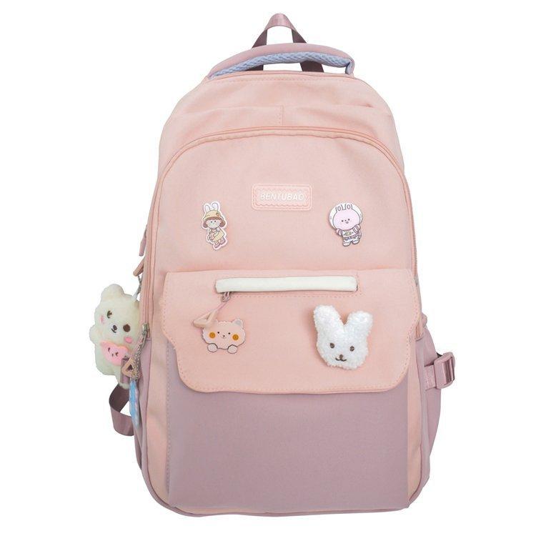 Schoolbag New Junior High School Schoolbag Female Tide Brand Large Capacity Backpack Men's Casual Versatile Ins Backpack Japanese Travel Bag