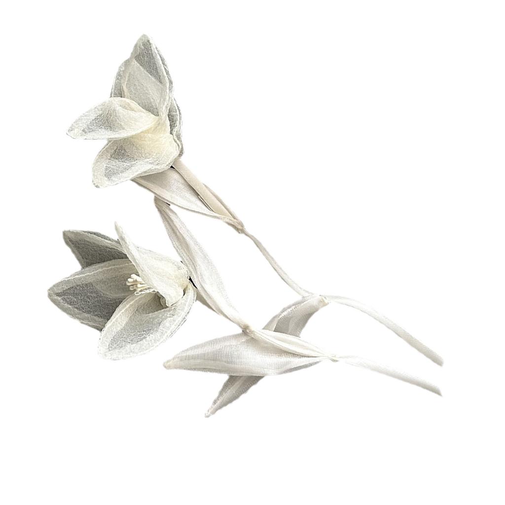 3D Fabric Flower Appliques Handmade Clothing Accessories Sweater Dress Sewing on Flower for Crafting Formal Costume