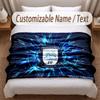 Preston North End Printed Flannel Blanket Custom Name Text Soft Warm Throw For Bedroom Holiday Gift