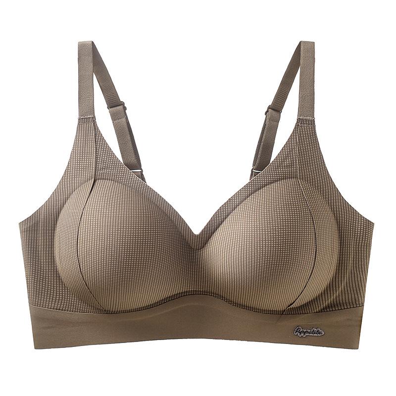 Dai Mei Zi Women s Seamless Gel Lift Anti-Sag Bra L коричневый