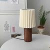 LED Desk Lamp Retro Pleated Wooden USB for Living Room Home Bedroom Bedsides Atmosphere LED Night Light Decoration Table Lamp