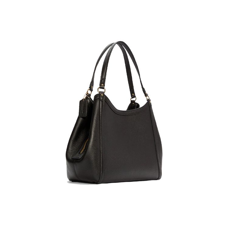 Coach Kristy 32 Large Capacity Pebble Leather Bucket Bag Women Bags Black C6231-IMBLK