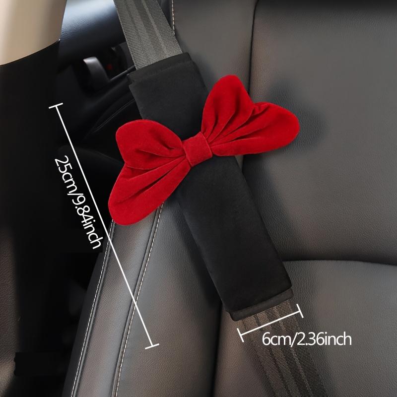 1pc Car Comfort Creative Bow Design Seat Belt Shoulder Cover for a Cozy Interior Space