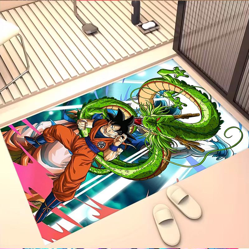 DRAGON BALL Print Rug, Washable Floor Carpet, For Entryway Dorm Laundry Room Office Study, Home Decor Birthday Christmas Gift