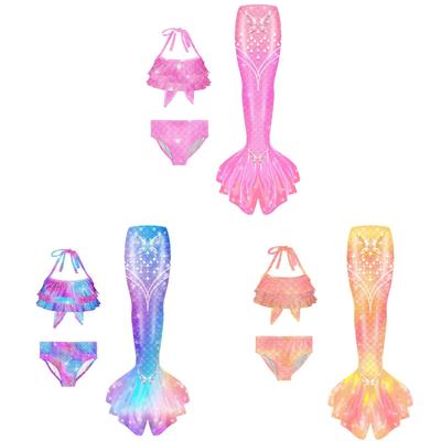 Nuovo Stile Costume da Bagno Bikini da Sirena per Ragazze - Abbigliamento da Spettacolo per Vacanze e Sorgenti Termali