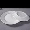 Pure White Ceramic Round Dinner Plate Set