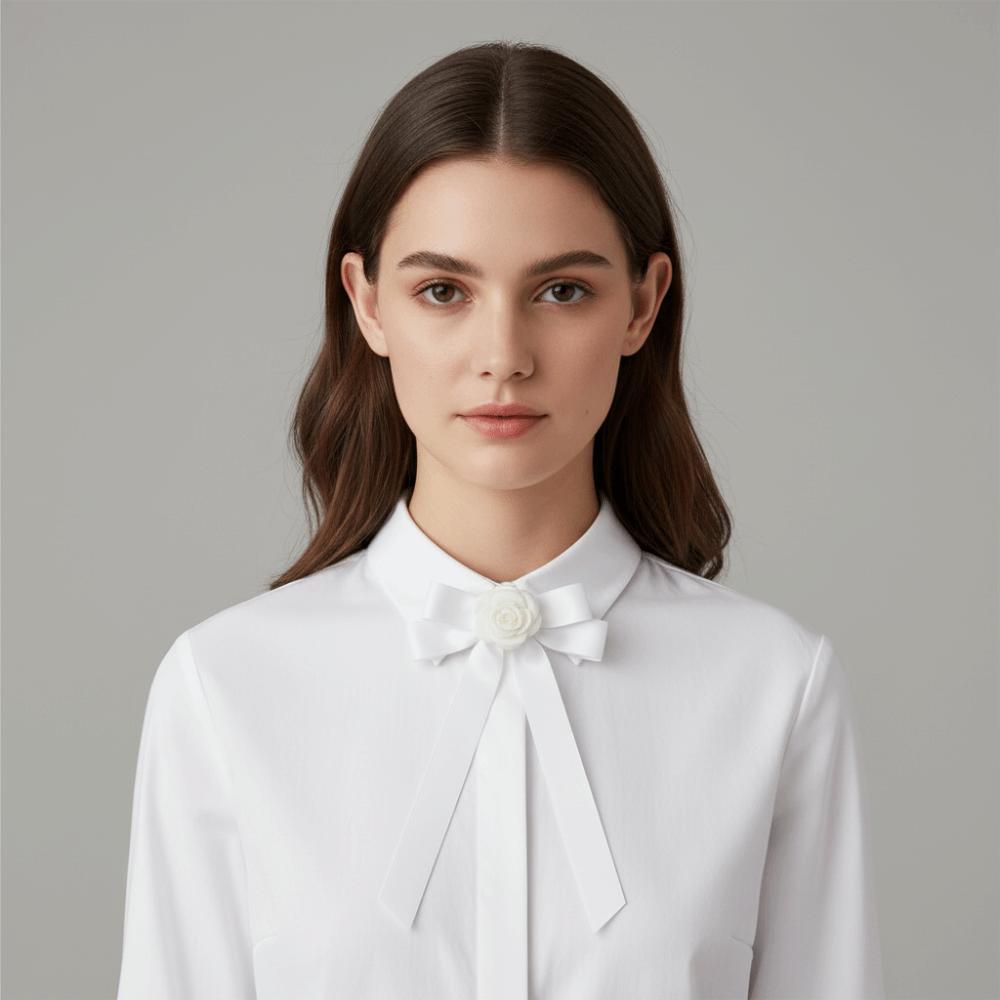 Pearl Black Bow Brooch Pin Camellia Funerals Memorial Pin Sweet Black Ribbon Pin  Shirt