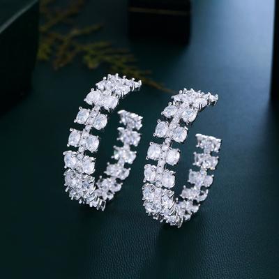 Needle Light Luxury Celebrity Style C-Shaped Earrings Dinner Dress With Loop Earrings