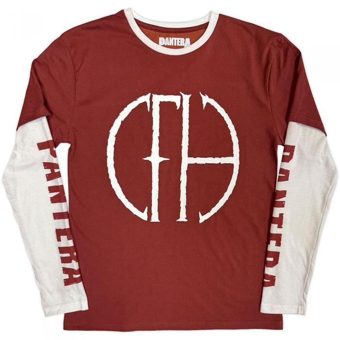 Pantera Unisex Adult Frayed Logo Layered Long-Sleeved T-Shirt