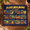 Cat Lover Gift If Cats Were Aliens 2027 Calendar, Funny Retro Space 12 Monthly Planner, Vintage Wall Creative Art Illustration Calendar Hanging