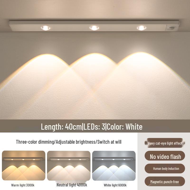 Rechargeable Smart Motion Sensor Light Strip for Cabinets and Hallways