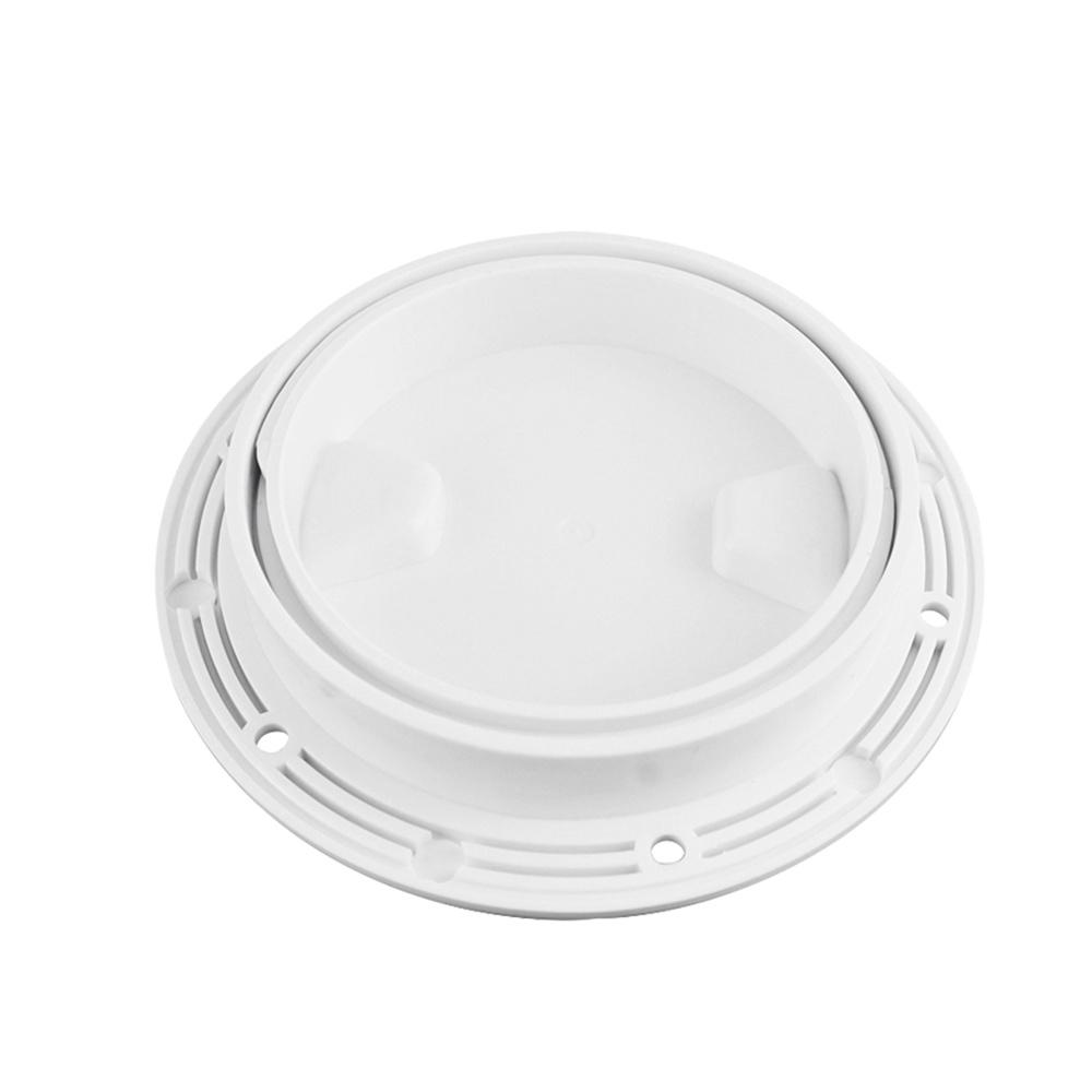 White ABS 4"/4 Inch Round Non Slip Inspection Hatch For Marine Boat Yacht