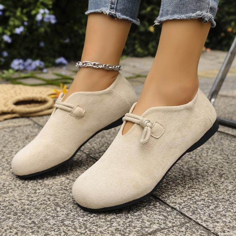 Retro Flat Shoes New Design Shallow Loafers Women's Casual and Comfortable Solid Color Women's Shoes