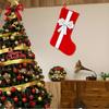With Bow Christmas Gift Bag Cartoon Xmas Tree Hanging Socks Christmas Present Bag  Kids