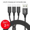 1 In 3/4/5 Out USB To Micro USB Charging Cable Nylon Braide Power Supply Cord Support Quick Charge for Phone Tablets