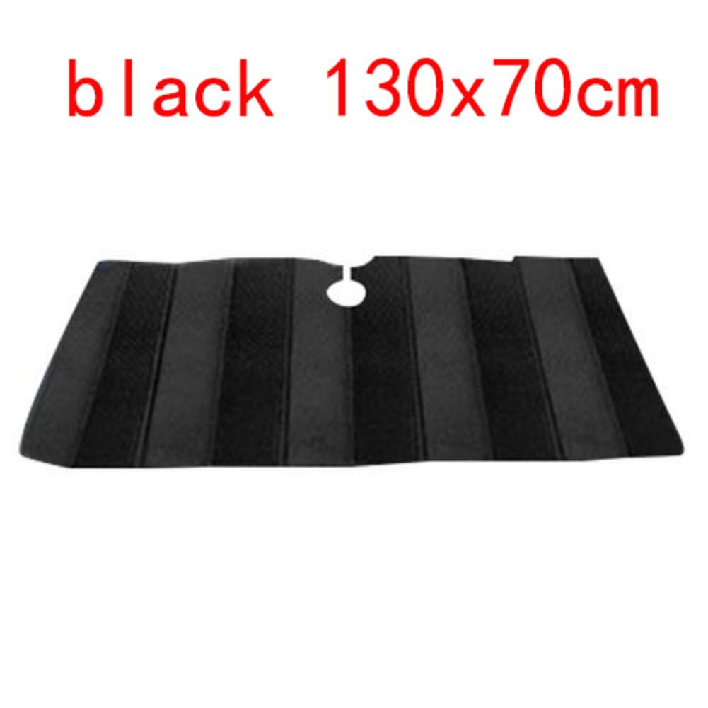 

Передний солнцезащитный экран на лобовое стекло Легкий алюминиевый фольгированный Складной гармошкой Автомобильный солнцезащитный козырек Блокирует УФ-лучи Защита салона автомобиля 130*70CM чёрный