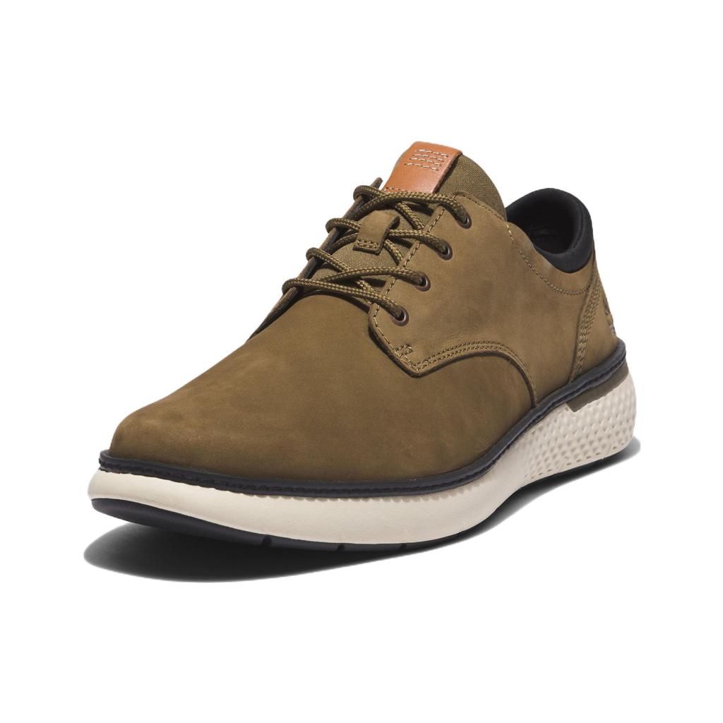 Timberland Cross Mark Couro Confortável Esportivo Antiderrapante Durável Leve Cano Baixo Sapatos Casuais Masculinos Sapatos Casuais Marrom A435N327